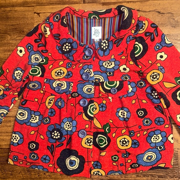 Ivy Jane • X-Large • Boho • Red • Multi-Colors Floral • Jacket Coat - Picture 13 of 13